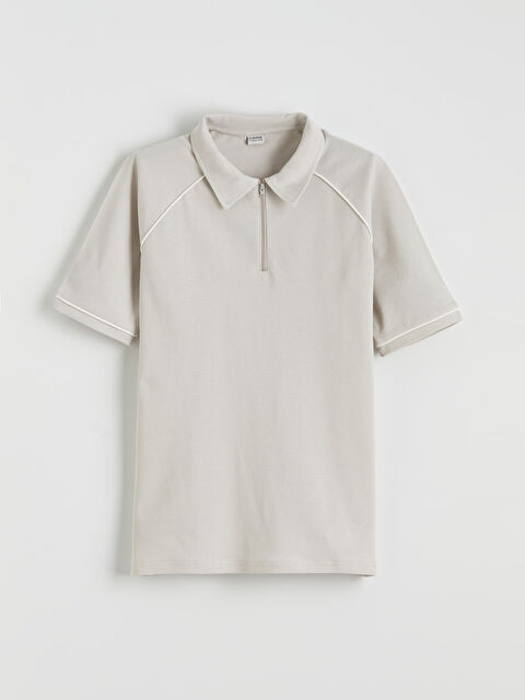 LCW Kids Fermuarlı Polo Yaka Erkek Çocuk Tişört - S66695Z4-G5H