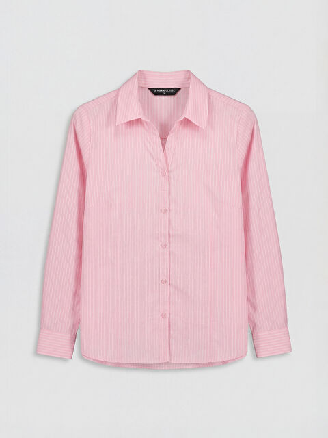 LCWAIKIKI Classic قميص نسائي مخطط - S66696Z8-LHK