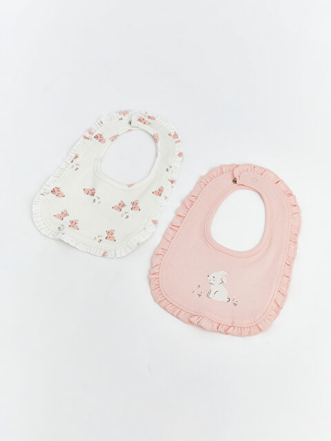 LCW ACCESSORIES Baskılı Kız Bebek Mama Önlüğü 2'li - S66728Z1-JM1