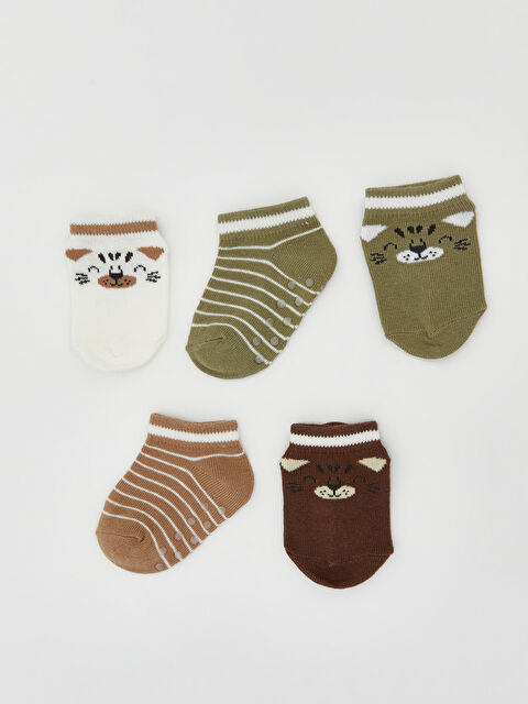 LCW Kids Erkek Bebek Desenli Patik Çorap 5'li - S66735Z1-FDU