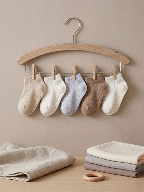 LCW baby Erkek Bebek Patik Çorap 5'li