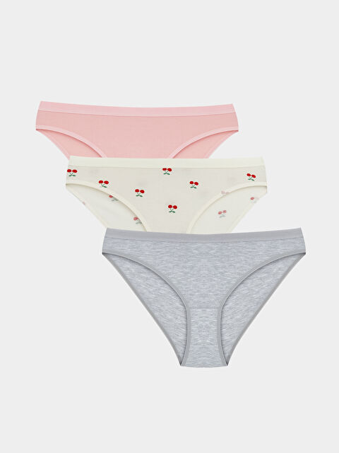 LCW Young Baskılı Bikini Külot 3'lü - S66743Z8-LRA