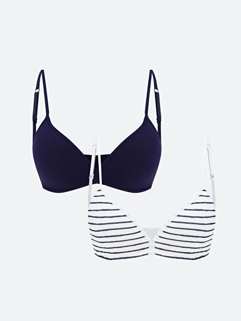 LCW Young Balensiz Dolgusuz Çizgili İlk Sütyen 2'li Paket - S66745Z8-LU7