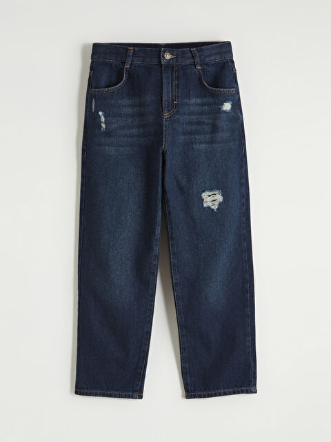 LCW Kids Loose Fit Yırtık Detaylı Erkek Çocuk Jean Pantolon - S66754Z4-341