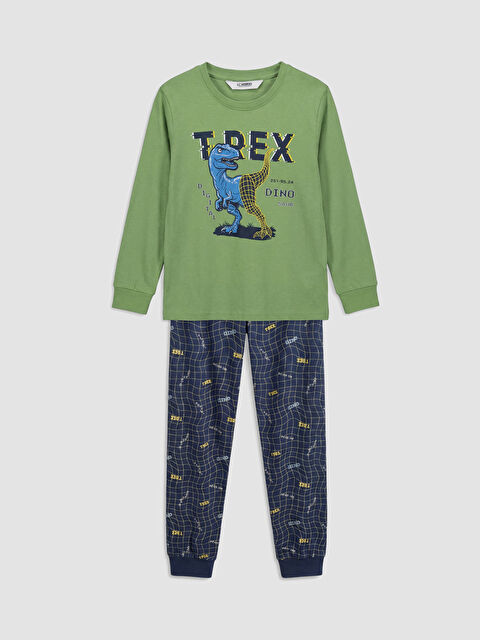 LCW Kids Ensemble de pyjama VERT Garçon - S66789Z4-GMQ