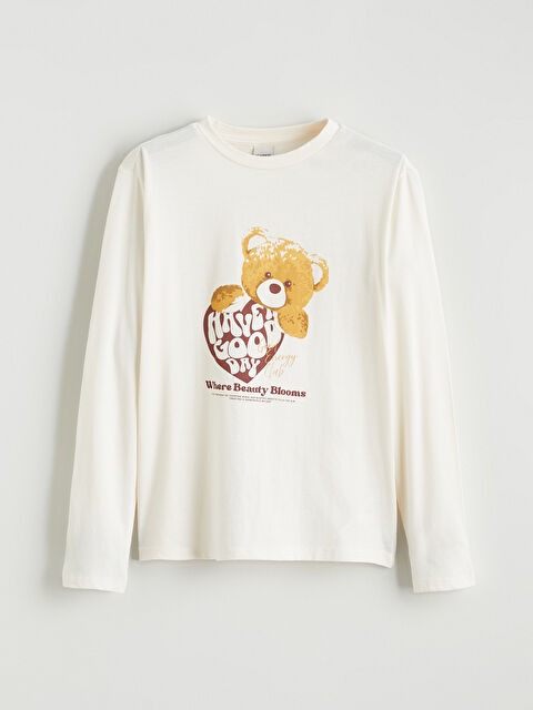 LCW Kids Djevojka EKRU Majica kratkih rukava - S66829Z4-FRC