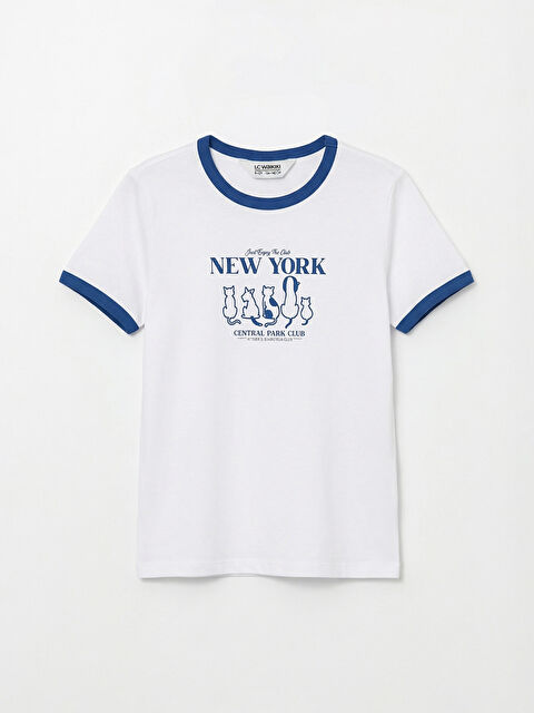 LCW Kids Қыздар ақ Футболка - S66831Z4-Q6K