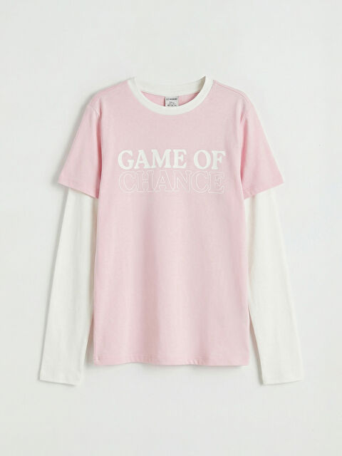 LCW Kids Қыздар қызғылт Футболка - S66839Z4-FWJ