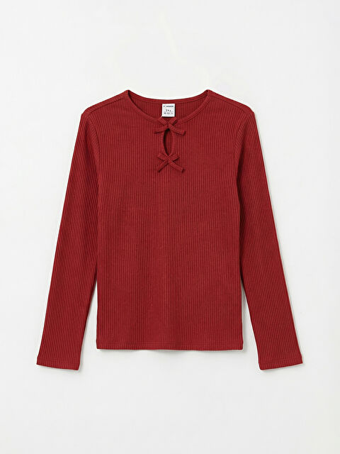 LCW Kids Girl BORDEAUX T-Shirt - S66840Z4-HJE