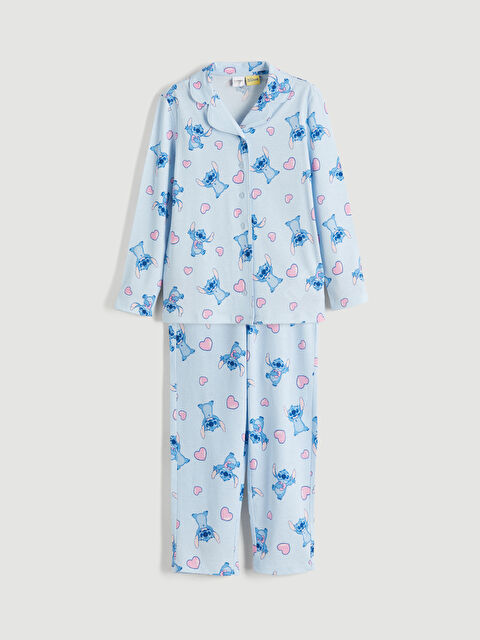 LCW Kids გოგონა ლურჯი პიჟამის ნაკრები - S66896Z4-LQQ