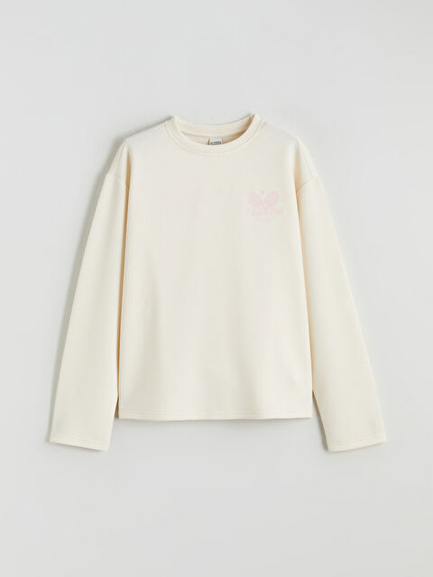 LCW Kids Girls' Crew Neck Printed T-Shirt - S66942Z4-FRC