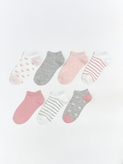 LCW Kids Desenli Kız Çocuk Patik Çorap 7'li - S67021Z4-EEW