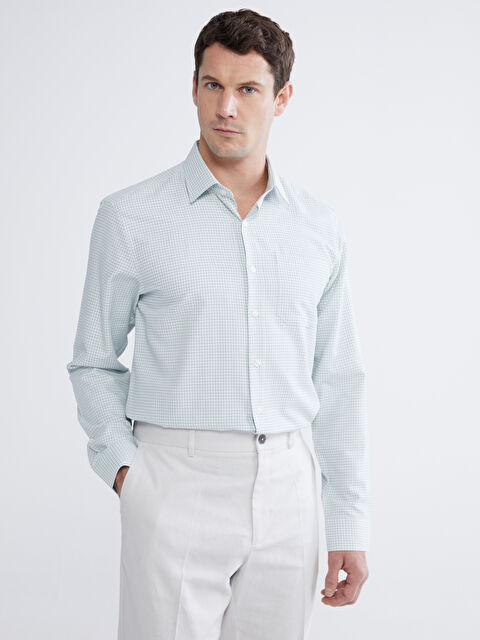 LCWAIKIKI Classic Ekose Desenli Regular Fit Erkek Gömlek - S67043Z8-LME