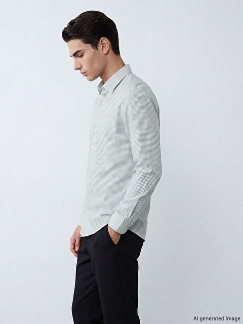 LCWAIKIKI Classic Ekose Desenli Regular Fit Erkek Gömlek - S67043Z8-LME