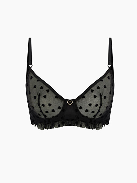 LCW DREAM Balenli Dolgusuz Kalp Desenli Tişört Sütyen - S67058Z8-RQL