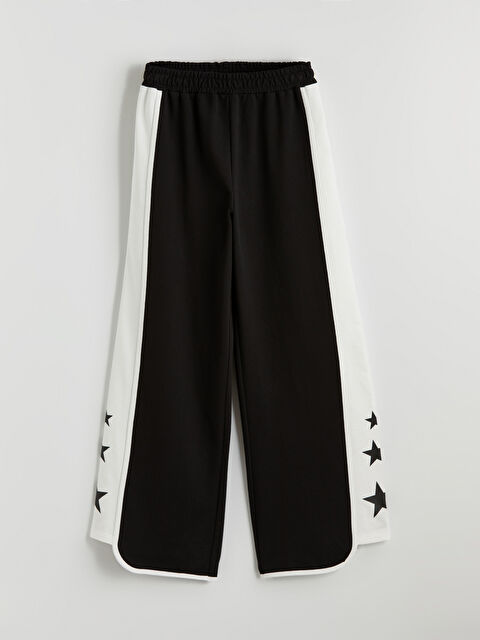 LCW Kids Geniş Paça Yıldız Baskılı Kız Çocuk Eşofman Altı - S67130Z4-CVL