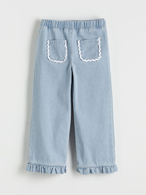 LCW Kids Beli Lastikli Kız Çocuk Jean Pantolon - S67195Z1-LR1