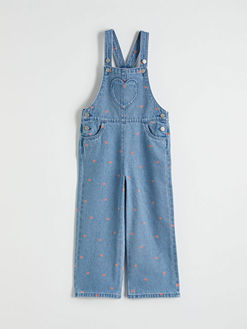 LCW Kids Детски дънкови гащеризони с принт на сърца - S67238Z1-507