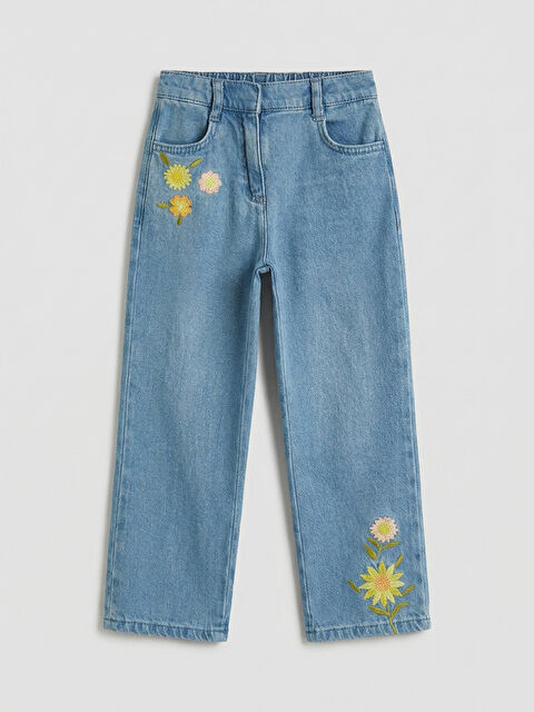 LCW baby Nakışlı Kız Çocuk Jean Pantolon - S67240Z1-507