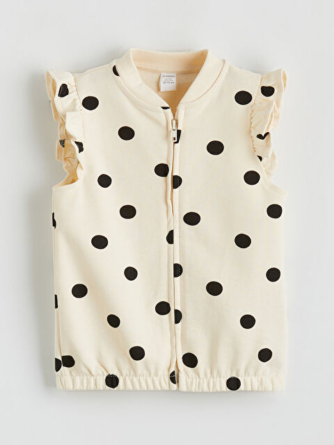 LCW Kids Kolej Yaka Puantiyeli Kız Çocuk Yelek - S67243Z1-SWC