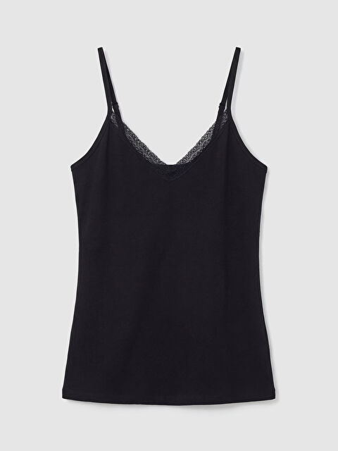 LCW DREAM V Yaka Dantel Detaylı Askılı Kadın Atlet - S67251Z8-CVL