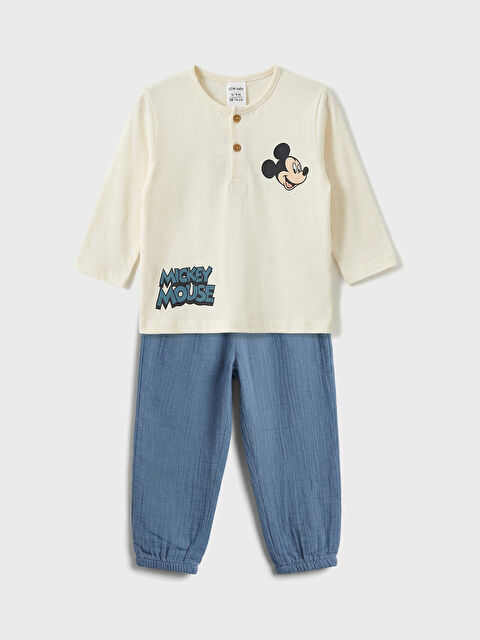 LCW baby Mickey Mouse Baskılı Erkek Bebek Takım - S67257Z1-FDL