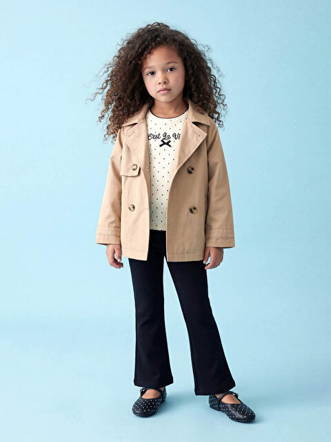 LCW Kids İspanyol Paça Kız Çocuk Tayt Pantolon - S67265Z1-CVL