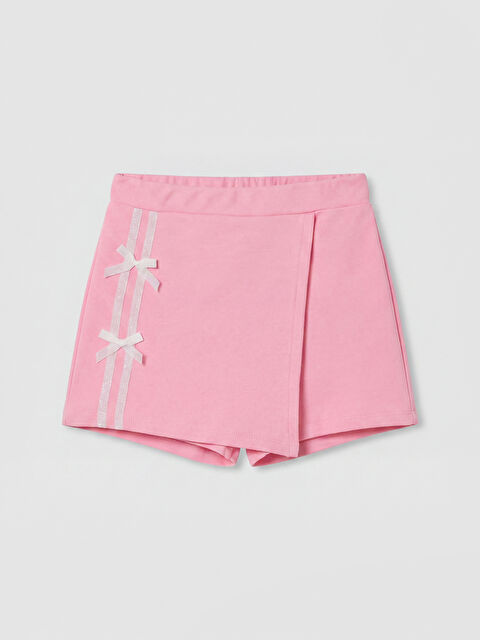 LCW Kids Çizgili Kız Çocuk Şort Etek	