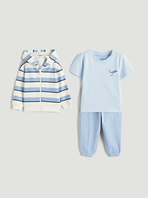 LCW baby Baby Boys' Printed 3-Piece Set - S67349Z1-LFC