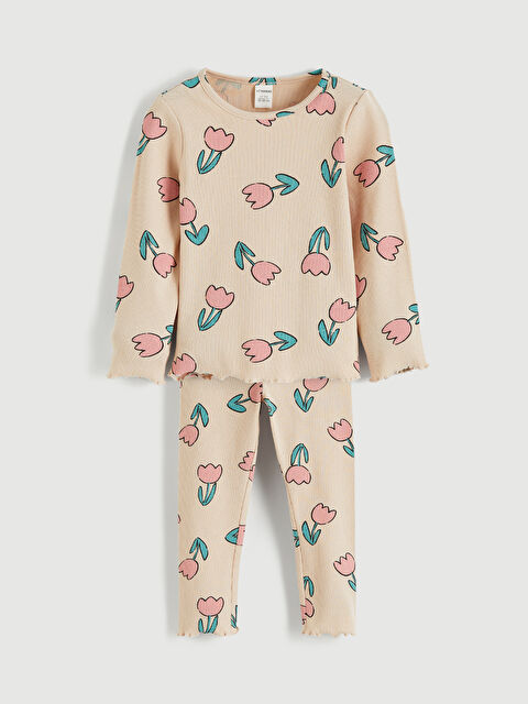 LCW Kids გოგონა ბეჟი კომპლექტი - S67360Z1-LQA
