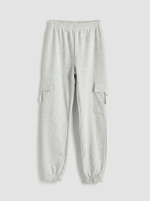 LCW Kids Beli Lastikli Kız Çocuk Kargo Eşofman Altı - S67466Z4-CT3