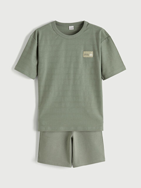 LCW Kids Erkek Çocuk Kısa Kollu Tişört ve Şort - S67480Z4-GN2