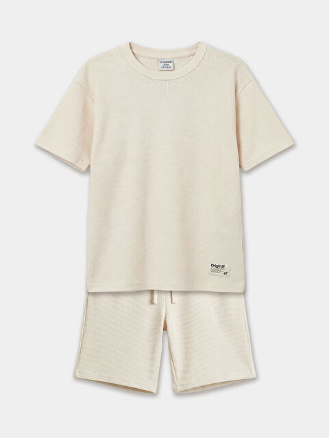 LCW Kids Bisiklet Yaka Erkek Çocuk Tişört ve Şort Takım - S67481Z4-FT0