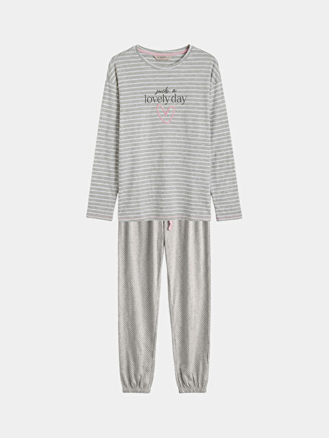 LCW DREAM Woman GREY Pyjama Set - S67523Z8-998