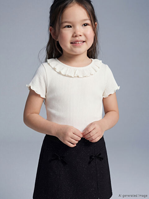 LCW Kids Bebe Yaka Kız Çocuk Kaşkorse Bluz - S67598Z1-FES