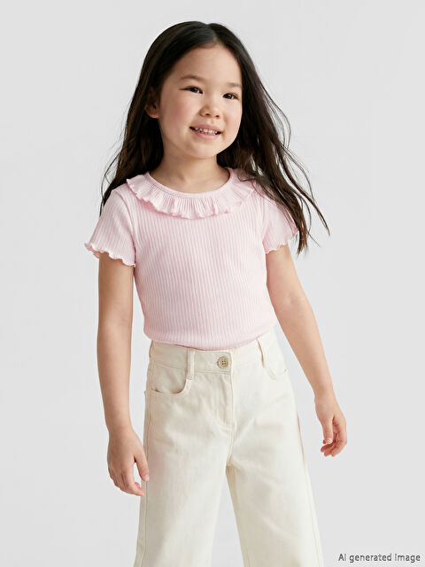 LCW Kids تیشێرت په‌مه‌یی کچ