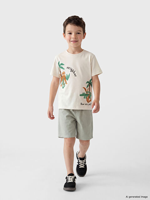 LCW Kids Erkek Çocuk Gabardin Şort