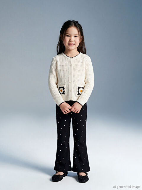 LCW Kids İspanyol Paça Kız Çocuk Fitilli Tayt - S67716Z1-LQJ