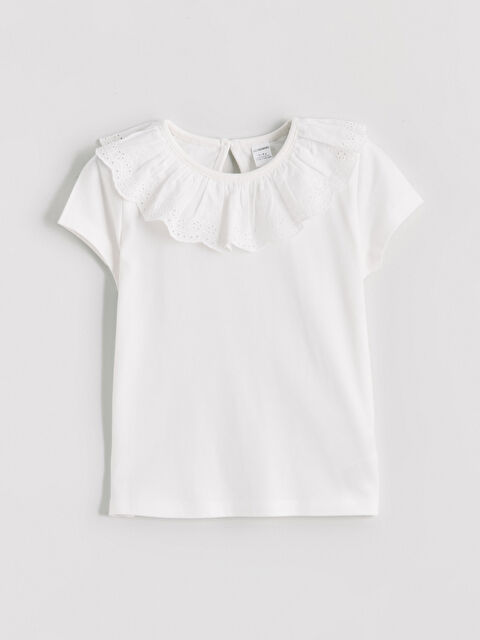 LCW Kids Bebe Yaka Kız Çocuk Tişört - S67718Z1-R9J