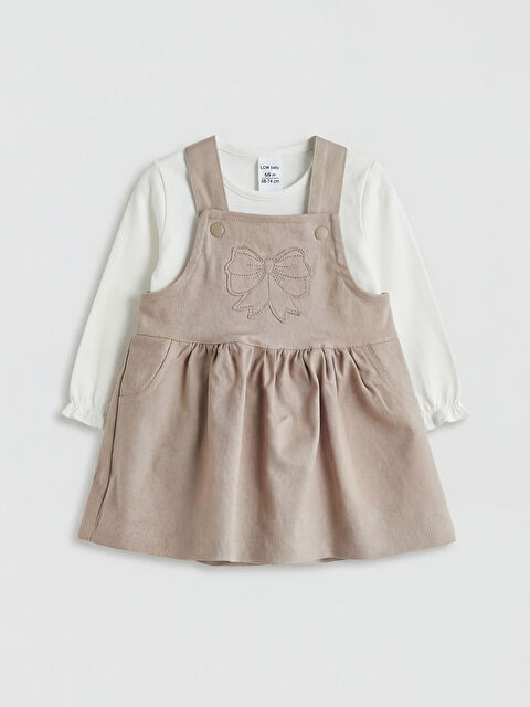 LCW baby Baby Girl BROWN Dungarees - S67721Z1-RCK