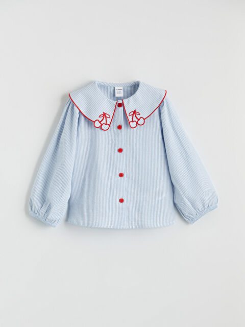 LCW Kids Striped Shirt for Girls - S67722Z1-LEN