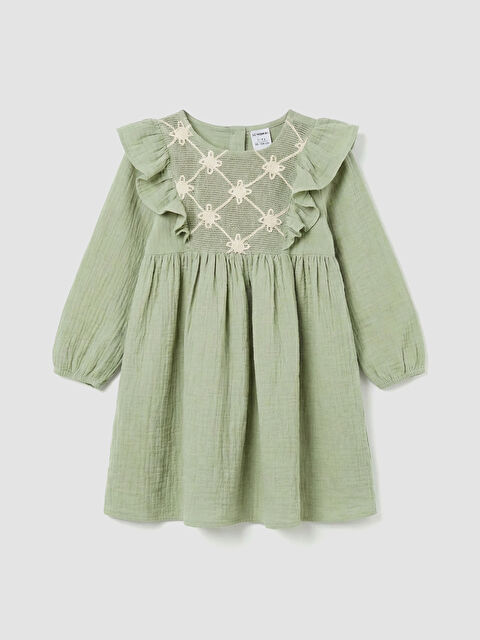 LCW Kids Crew Neck Muslin Girls' Dress - S67737Z1-FJY