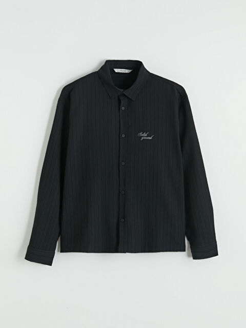 XSIDE Loose Fit Nakışlı Erkek Gömlek - S67752Z8-RQL