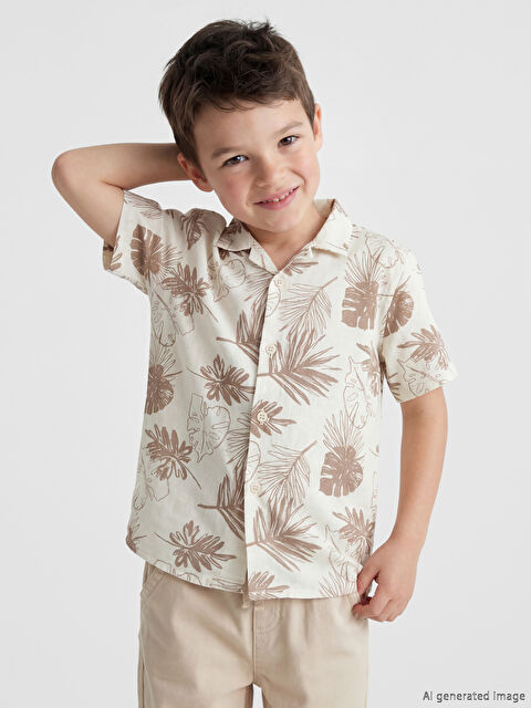 LCW Kids Kısa Kollu Erkek Çocuk Gömlek