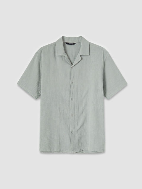 XSIDE Rahat Kalıp Resort Yaka Erkek Müslin Gömlek