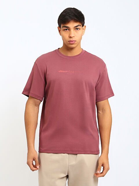 XSIDE Crew Neck Printed Jersey Men's T-Shirt - S67800Z8-H6G