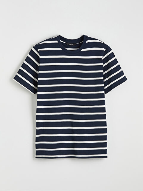 XSIDE Crew Neck Striped Men's T-Shirt - S67831Z8-LFC