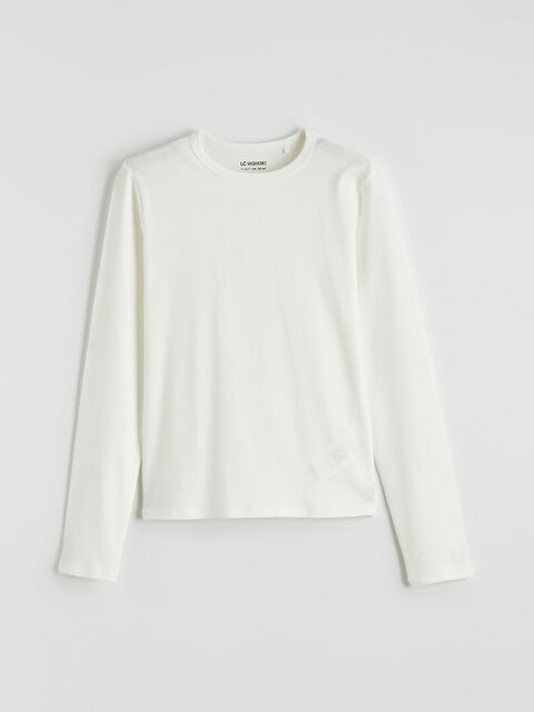 LCW Kids Crew Neck Long Sleeve Girls' T-Shirt - S67857Z4-R9J