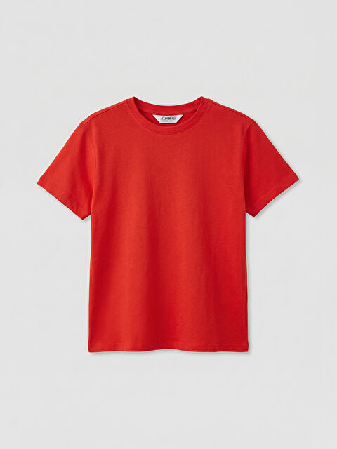 LCW Kids Kız Çocuk Bisiklet Yaka Tişört - S67861Z4-HPM