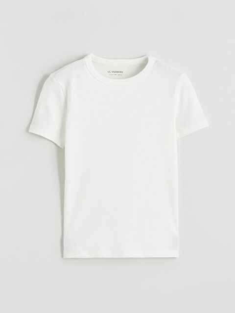 LCW Kids Bisiklet Yaka Basic Kız Çocuk Tişört - S67862Z4-FES